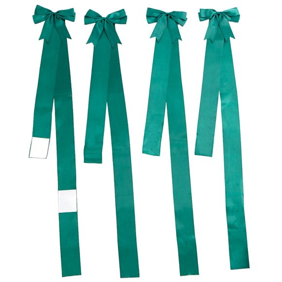 Sets of 4 Cabinet GREEN Bows - Picture 2 of 3
